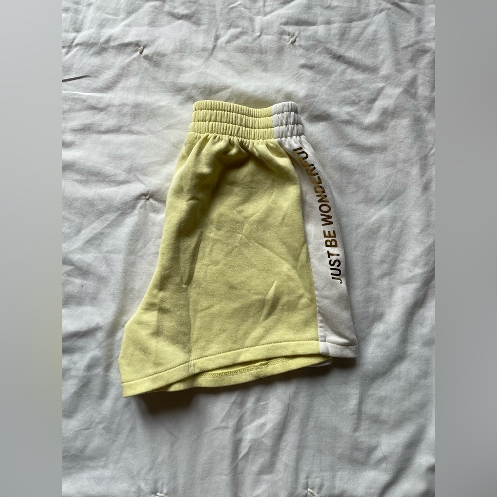 Yellow sweat shorts